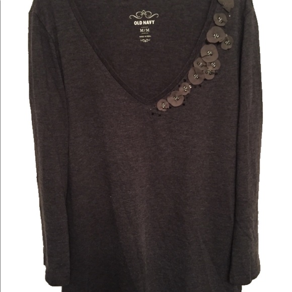 Grey t-shirt with floral appliqué detail - Picture 4 of 4